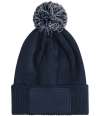 BB443B B443B Beechfield Kids Snowstar® Patch Beanie French Navy / Light Grey colour image